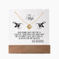 Acrylic Keepsake with Love Knot Necklace