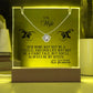 Acrylic Keepsake with Love Knot Necklace