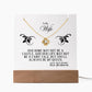 Acrylic Keepsake with Love Knot Necklace
