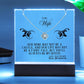 Acrylic Keepsake with Love Knot Necklace