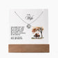 Our Home Acrylic Keepsake with Love Knot Necklace