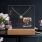 Our Home Acrylic Keepsake with Love Knot Necklace