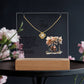 Our Home Acrylic Keepsake with Love Knot Necklace