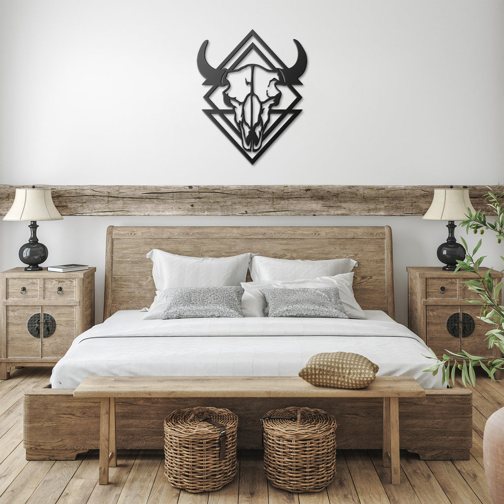 Animal Skull Metal Sign