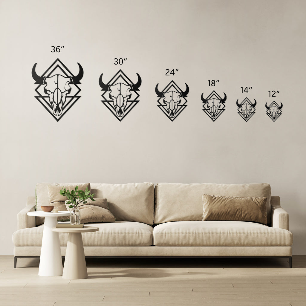 Animal Skull Metal Sign