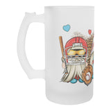 Baseball Frosted Stein Beer Glass