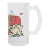 Baseball Frosted Stein Beer Glass