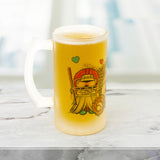 Baseball Frosted Stein Beer Glass