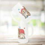 Baseball Frosted Stein Beer Glass