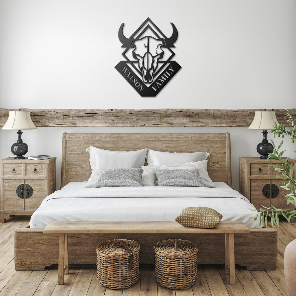 Custom Animal Skull Name Sign