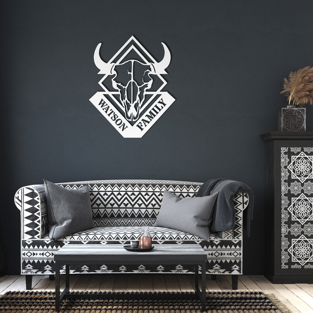 Custom Animal Skull Name Sign