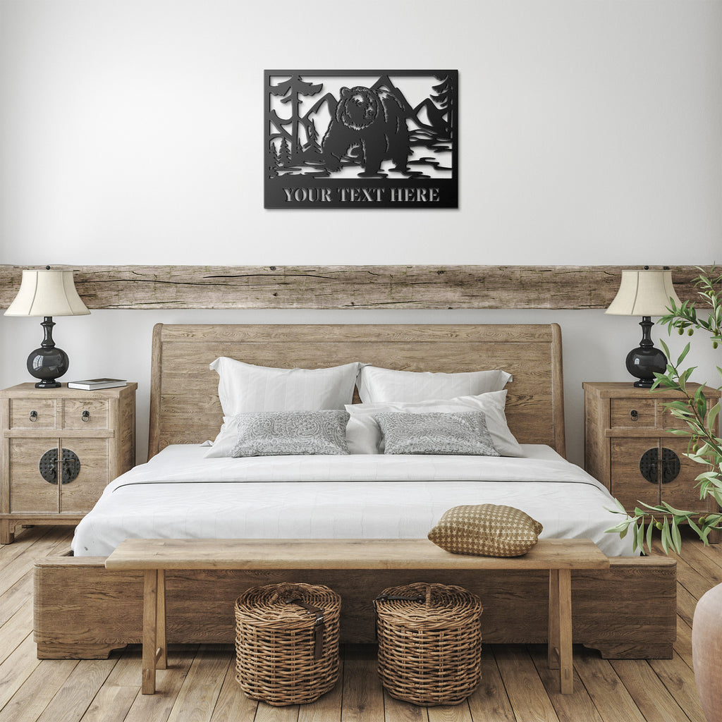 Custom Bear Nature Metal Sign