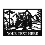 Custom Bear Nature Metal Sign