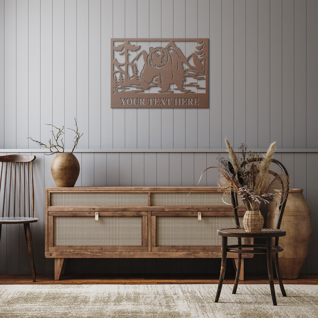 Custom Bear Nature Metal Sign