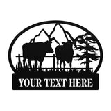 Custom Cattle Ranch Metal Name Sign