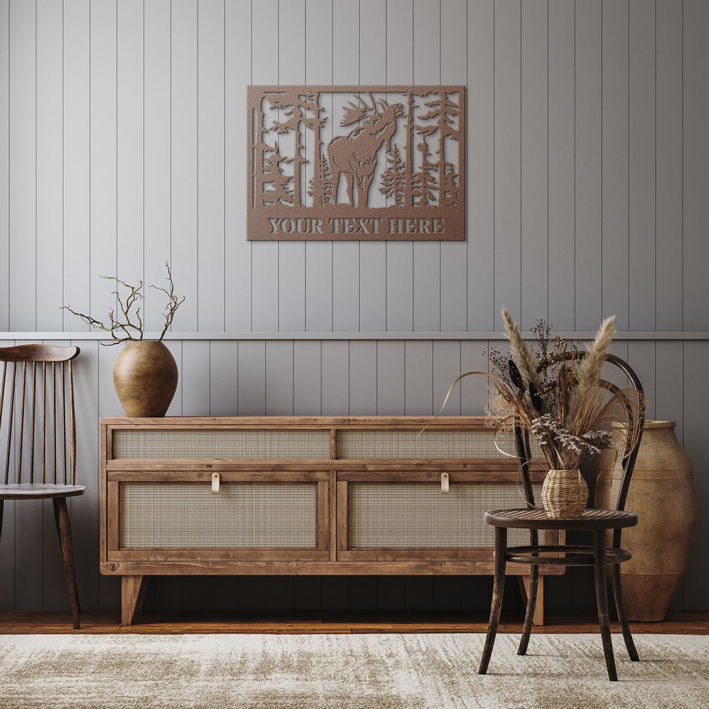 Custom Moose Nature Metal Sign