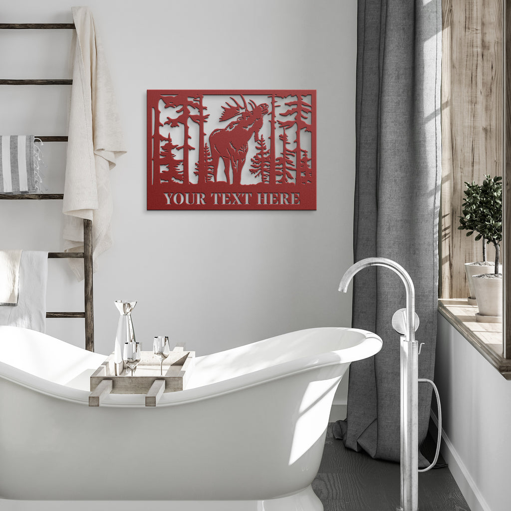 Custom Moose Nature Metal Sign