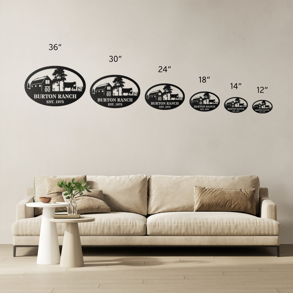 Custom Ranch Name Metal Art Sign