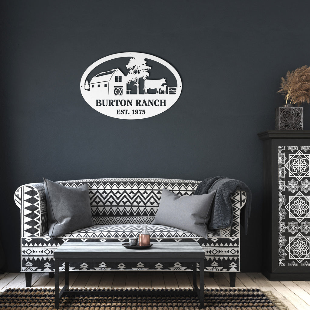 Custom Ranch Name Metal Art Sign
