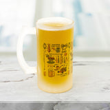 Dad Frosted Beer Stein Glass