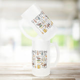 Dad Frosted Beer Stein Glass
