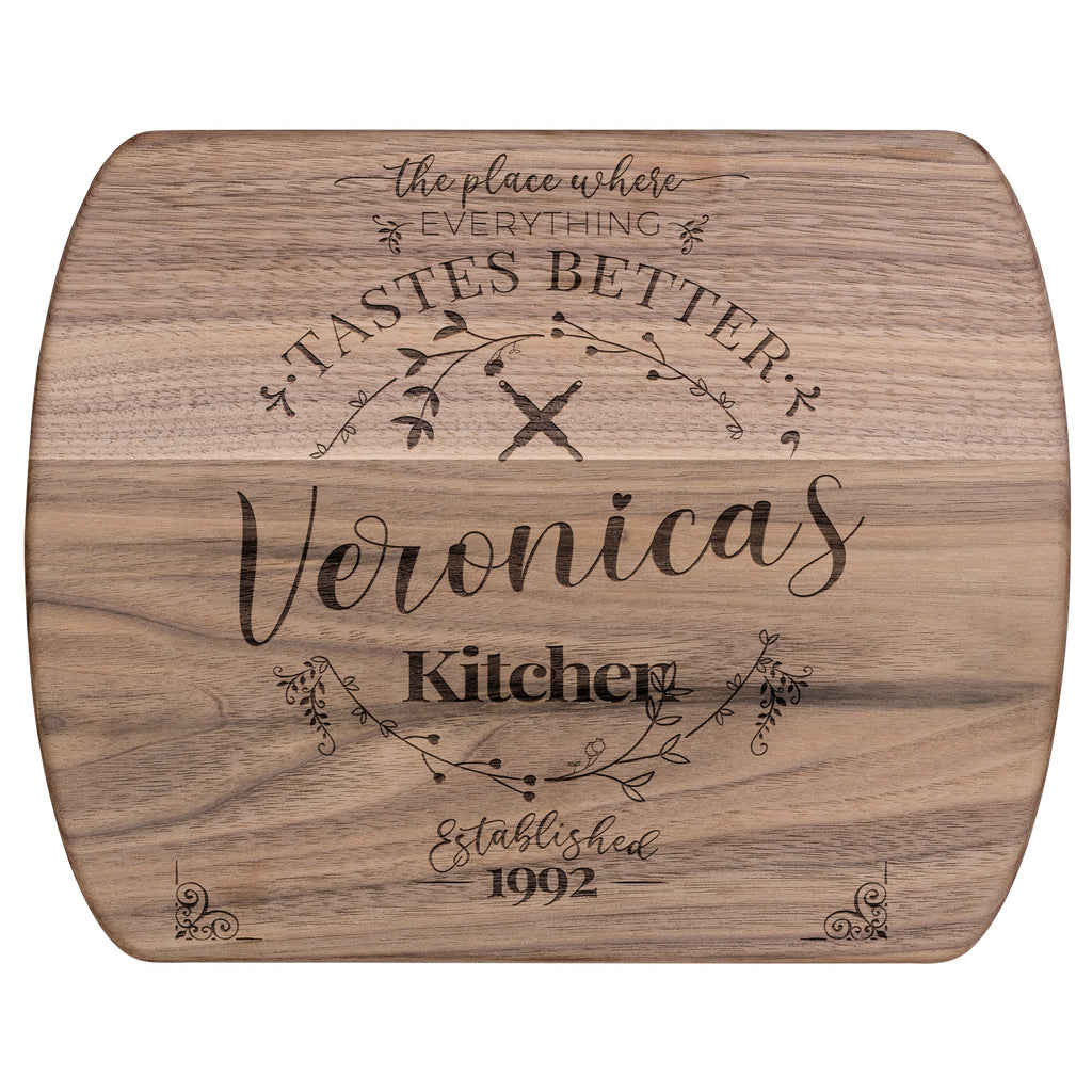 Kitchenware - Everything Tastes Better  Round Edge Bamboo Cutting Board