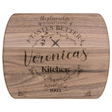 Kitchenware - Everything Tastes Better  Round Edge Bamboo Cutting Board