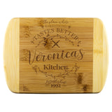 Kitchenware - Everything Tastes Better  Round Edge Bamboo Cutting Board