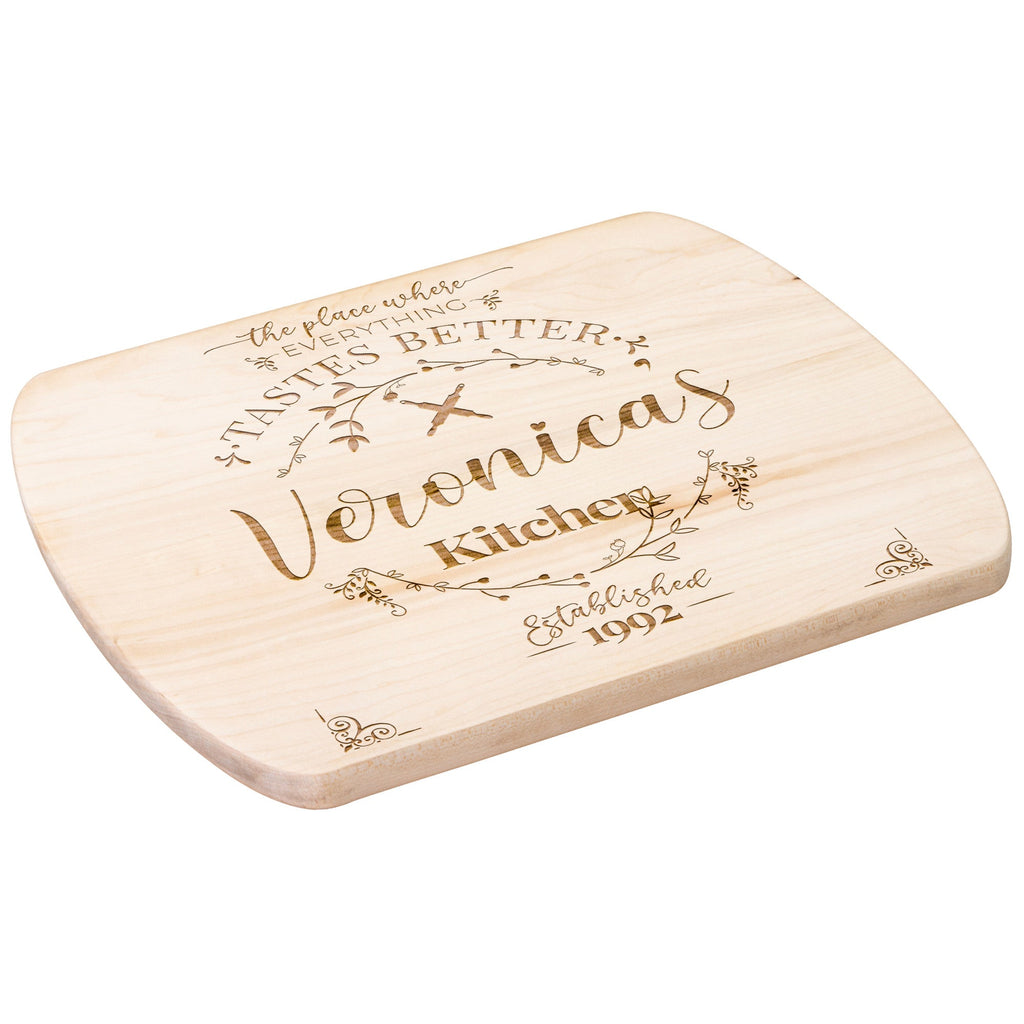 Kitchenware - Everything Tastes Better  Round Edge Bamboo Cutting Board
