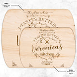 Kitchenware - Everything Tastes Better  Round Edge Bamboo Cutting Board