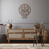 Female Basketball Metal Art