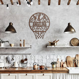 Female Basketball Metal Art
