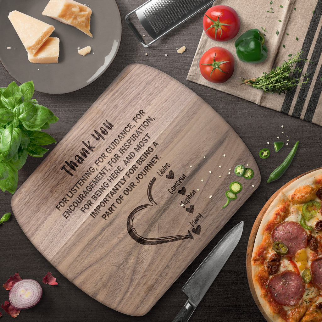 Kitchenware - For Mom Appreciation Wooden Cutting Board From Son And Daughter,