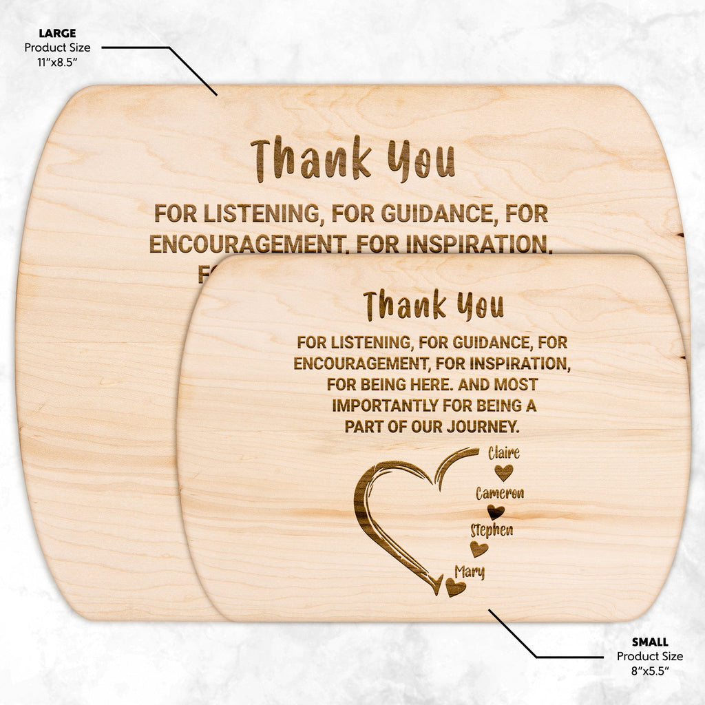 Kitchenware - For Mom Appreciation Wooden Cutting Board From Son And Daughter,