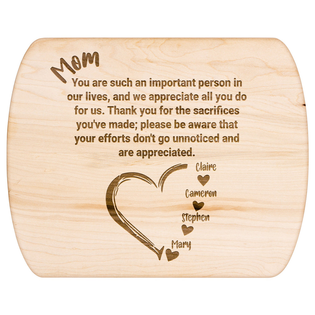 Kitchenware - Mom Appreciation Walnut Or Maple Cutting Board