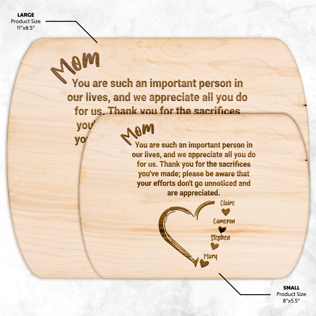 Kitchenware - Mom Appreciation Walnut Or Maple Cutting Board