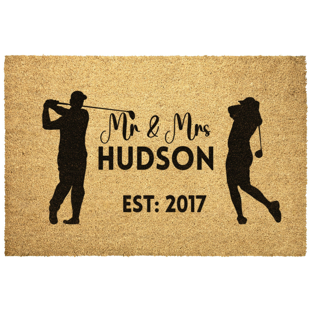 Home Goods - Mr & Mrs Golf Outdoor Mat