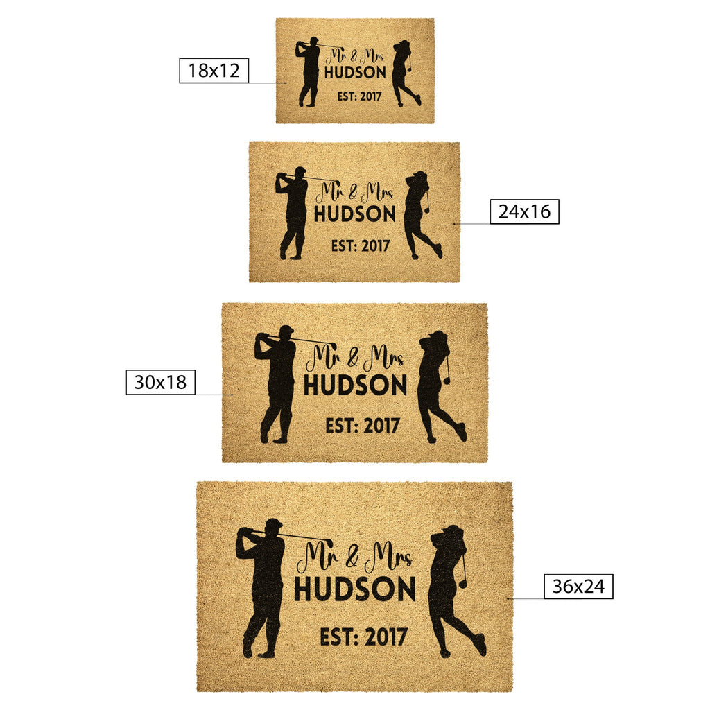 Home Goods - Mr & Mrs Golf Outdoor Mat