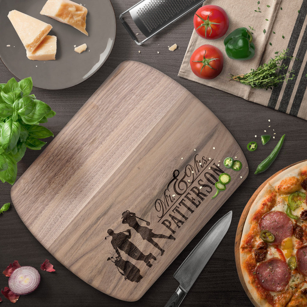 Kitchenware - Wedding Gift For Golf Couple, Wooden Cutting Board Golf Gift, Housewarming Golf Gift