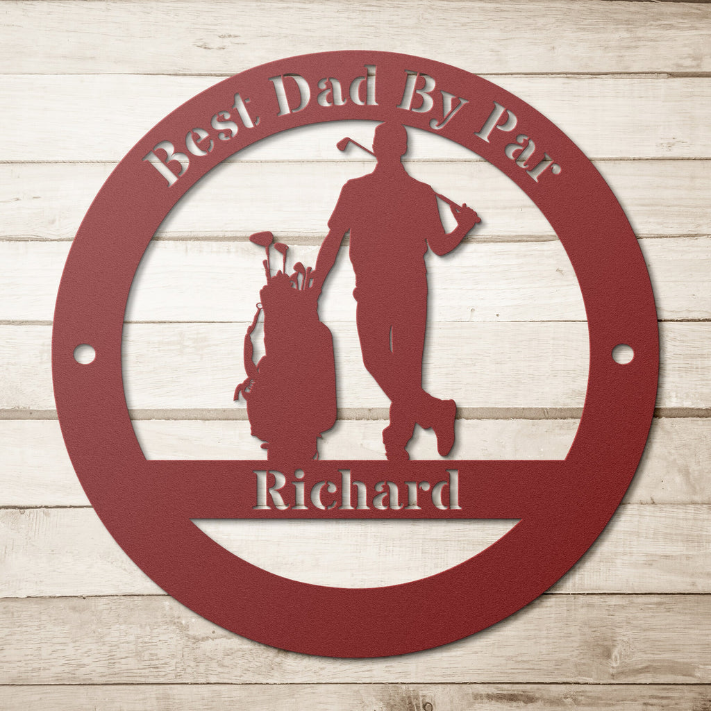 Best Golf Dad By Par Sign