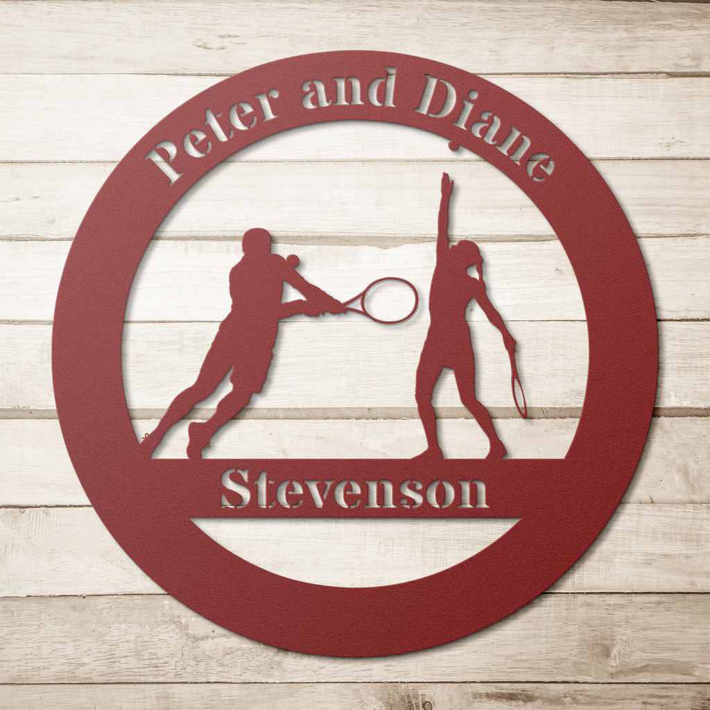 Tennis Couple Monogram