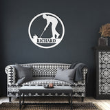 Curling Metal Art Male