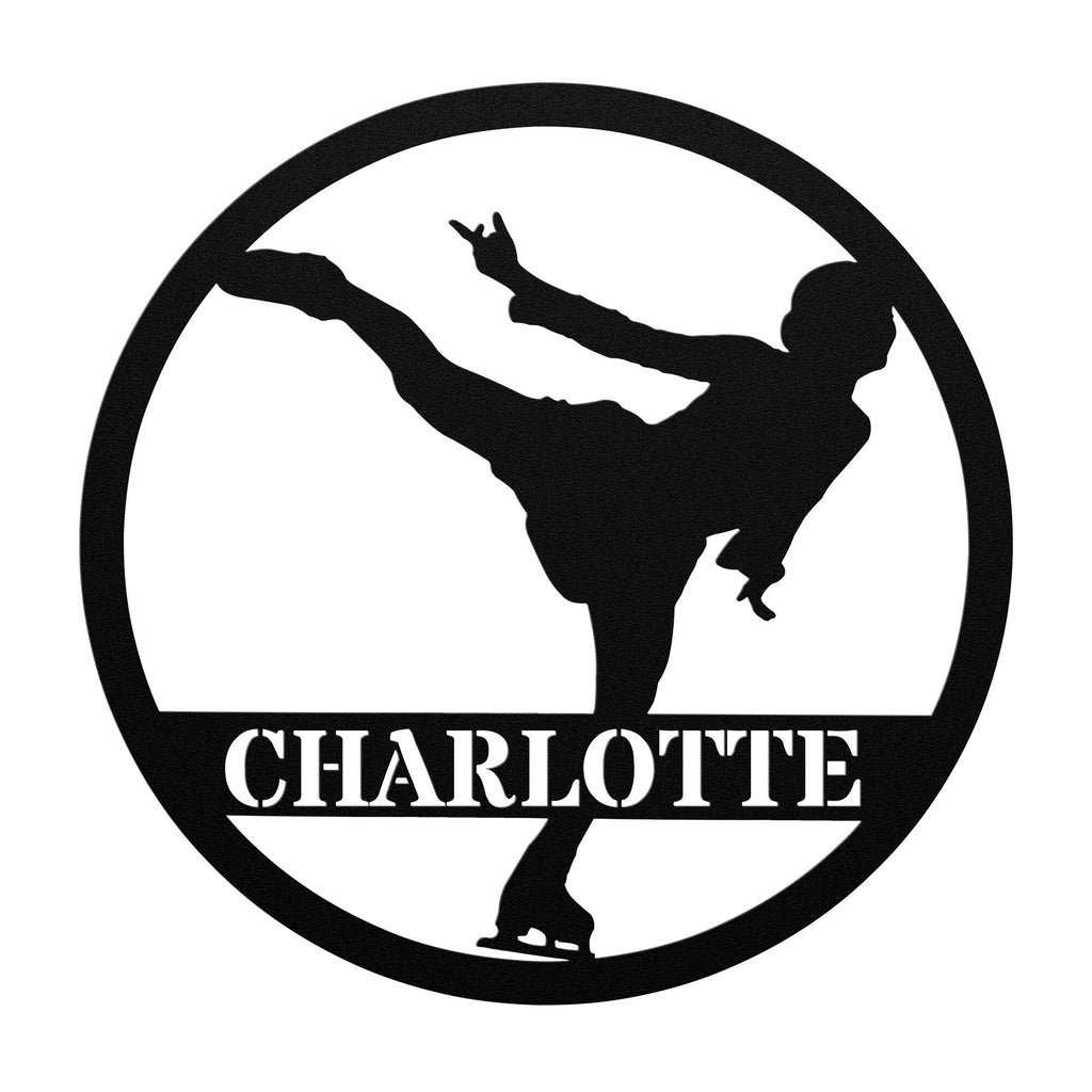 Figure Skate Female Metal Art