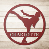 Figure Skate Female Metal Art