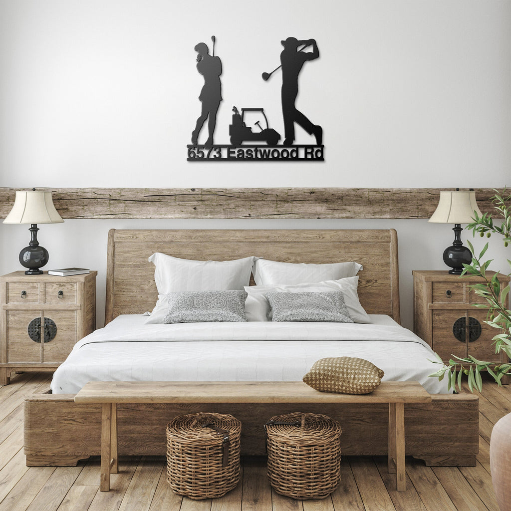 Golf Couple Address Sign