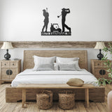 Golf Couple Address Sign