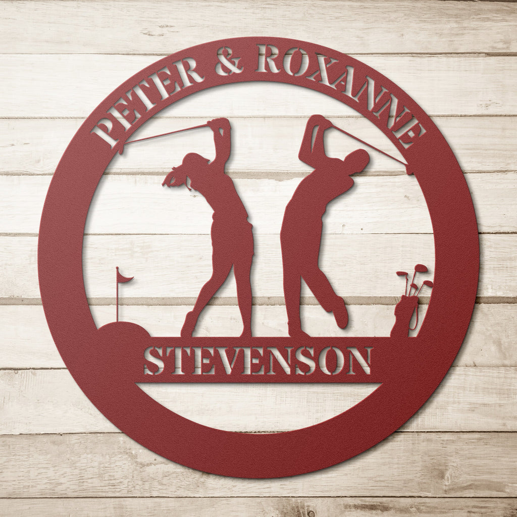 Golf Couple Monogram