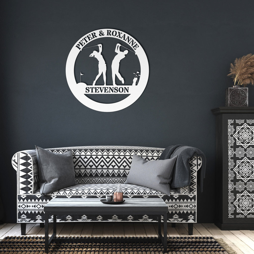 Golf Couple Monogram