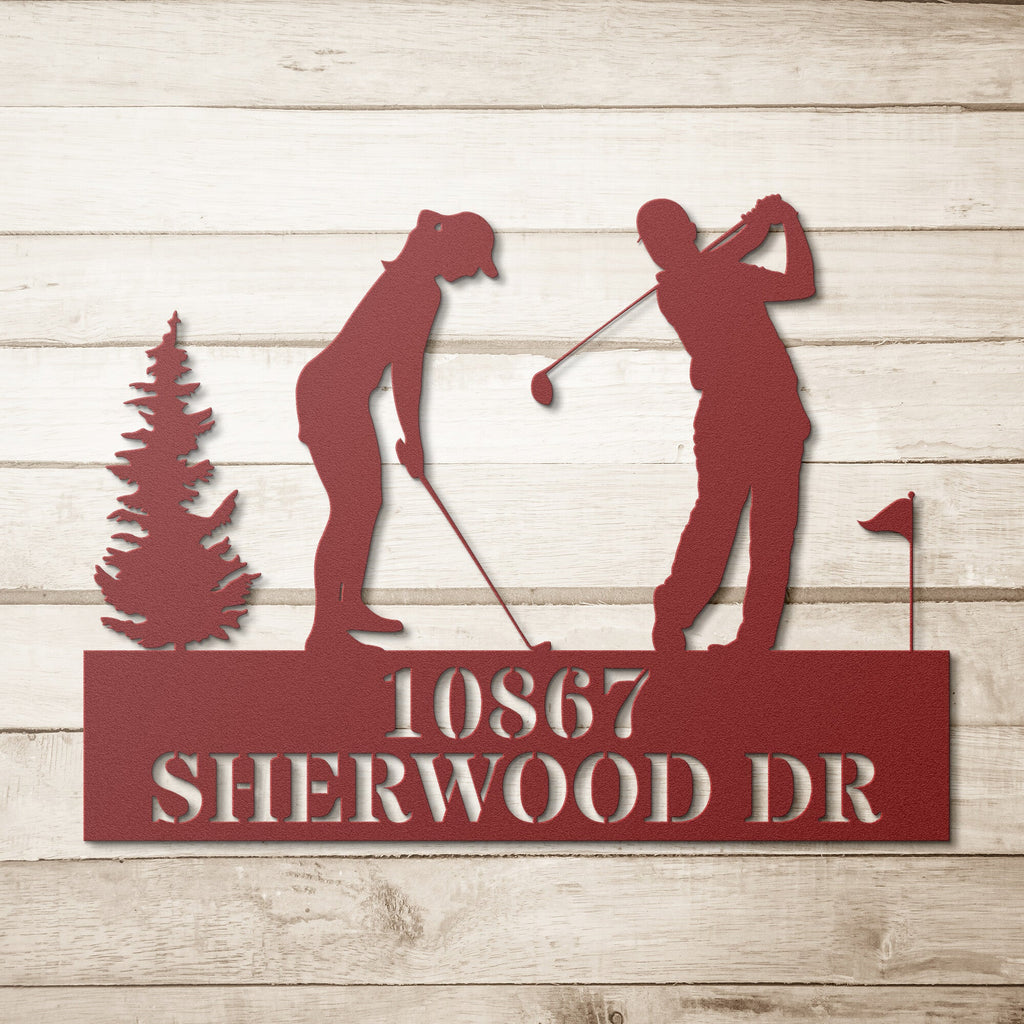 Golf Couple address monogram