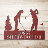 Golf Couple address monogram